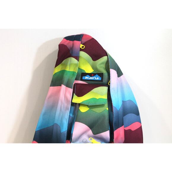 Kavu Crossbody Backpack Beach Hiking Rope Sling Bag Multicolor Mountain Fade - Picture 3 of 16